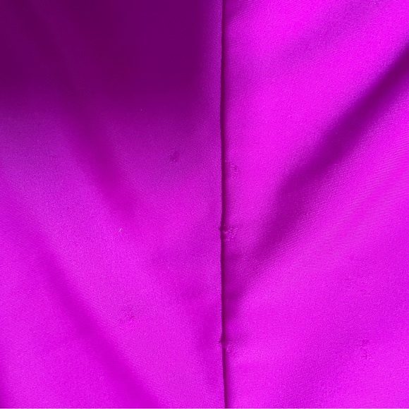 NWT DKNY Hot  Pink Two Piece Swimsuit Ruffle Plunge Large Bikini Tankini V-neck - Picture 11 of 13